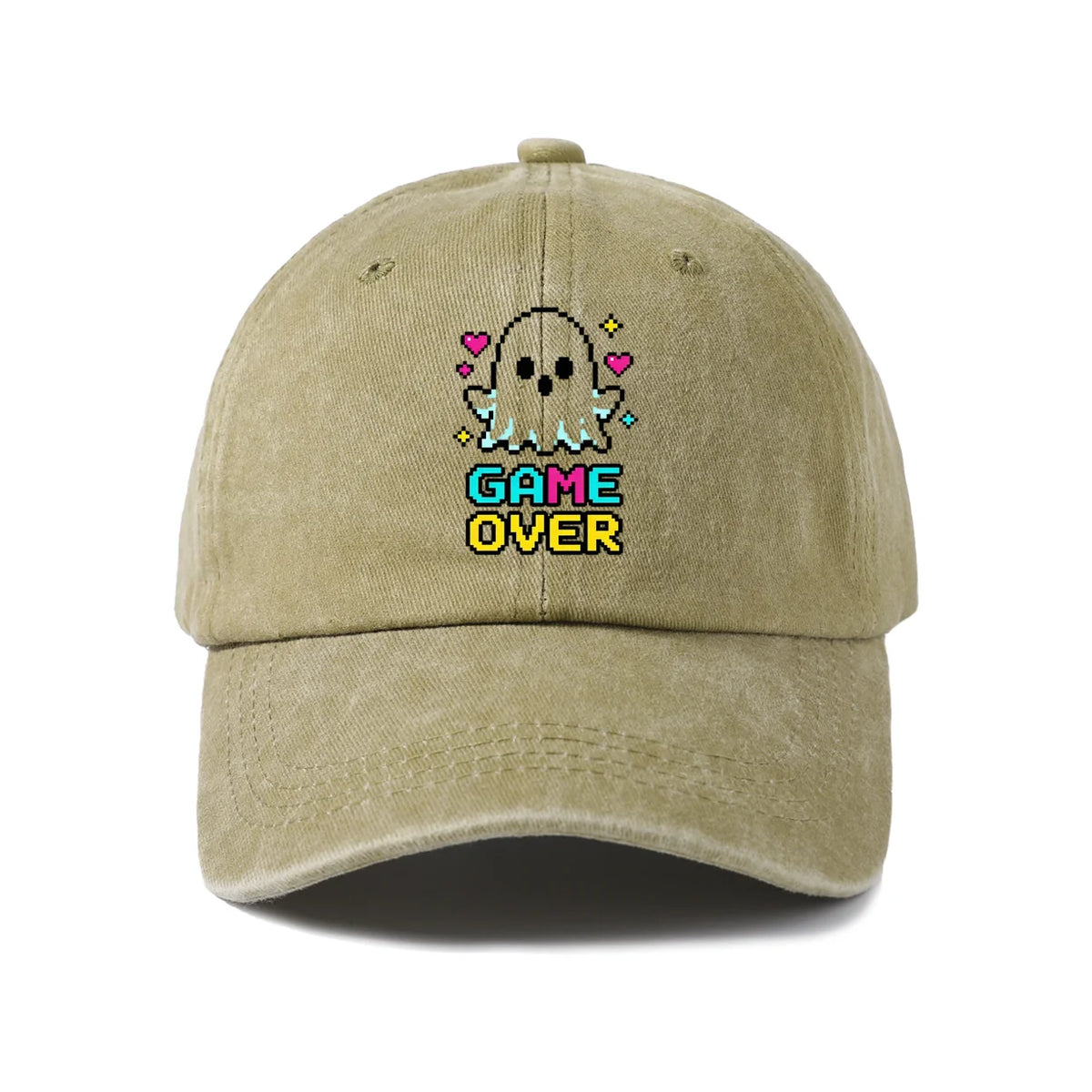 Game Over Black Cat Graphic Baseball Cap