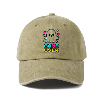 Game Over Black Cat Graphic Baseball Cap