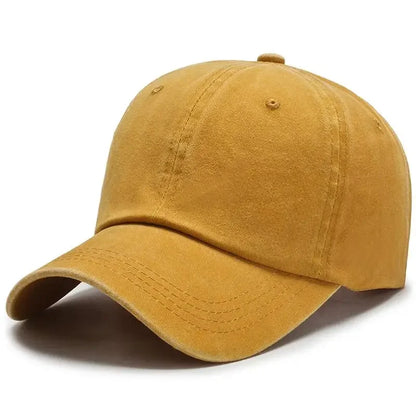 New Unisex Cap Plain Color Washed Cotton
