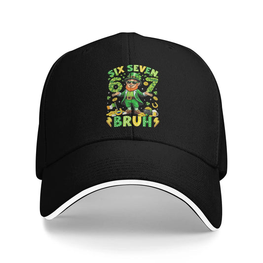 Six Seven Bruh St Patricks Day Leprechaun Meme 6 7 Casual Baseball Cap
