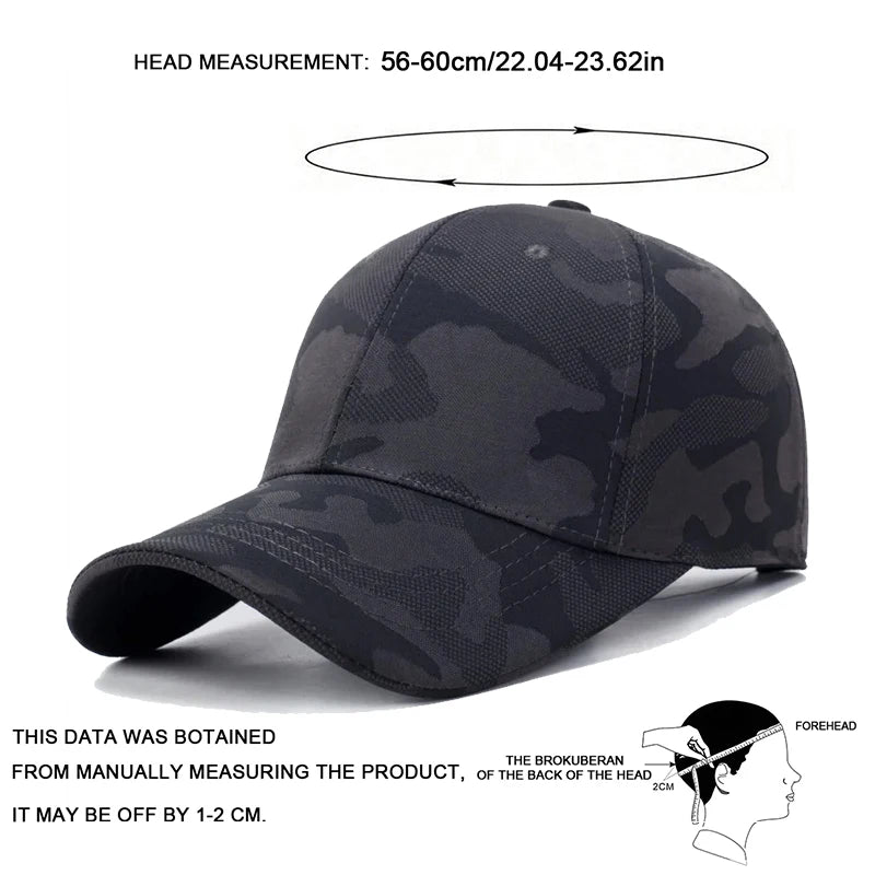 Unisex Simple Camouflage Baseball Caps Spring Autumn