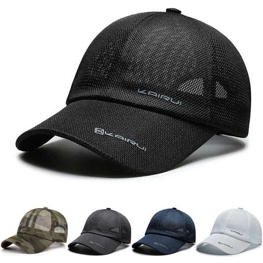 KAIRUI Breathable Full Mesh Hat Men's Trendy Baseball Hat Hip Hop Hat