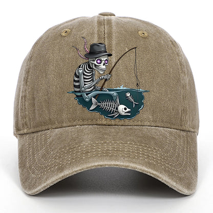 Personalized Skull Print Baseball Cap For Men And Women, Halloween Party Decoration Hat