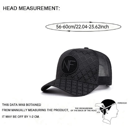 New Fashionable Breathable Mesh Hat NF Plaid Embroidered Baseball Hat