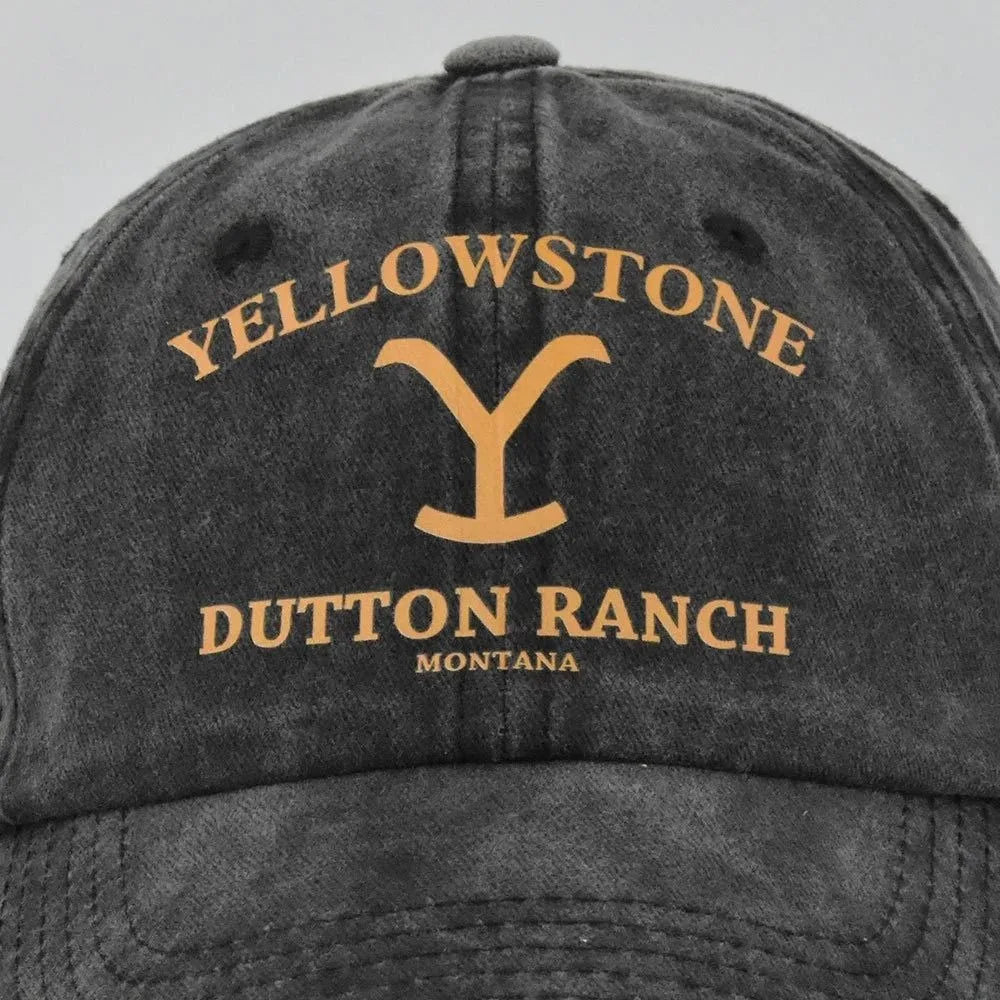 Trendy Yellowstone Dutton Ranch Baseball Cap Washed UV Protection Snapback Hat