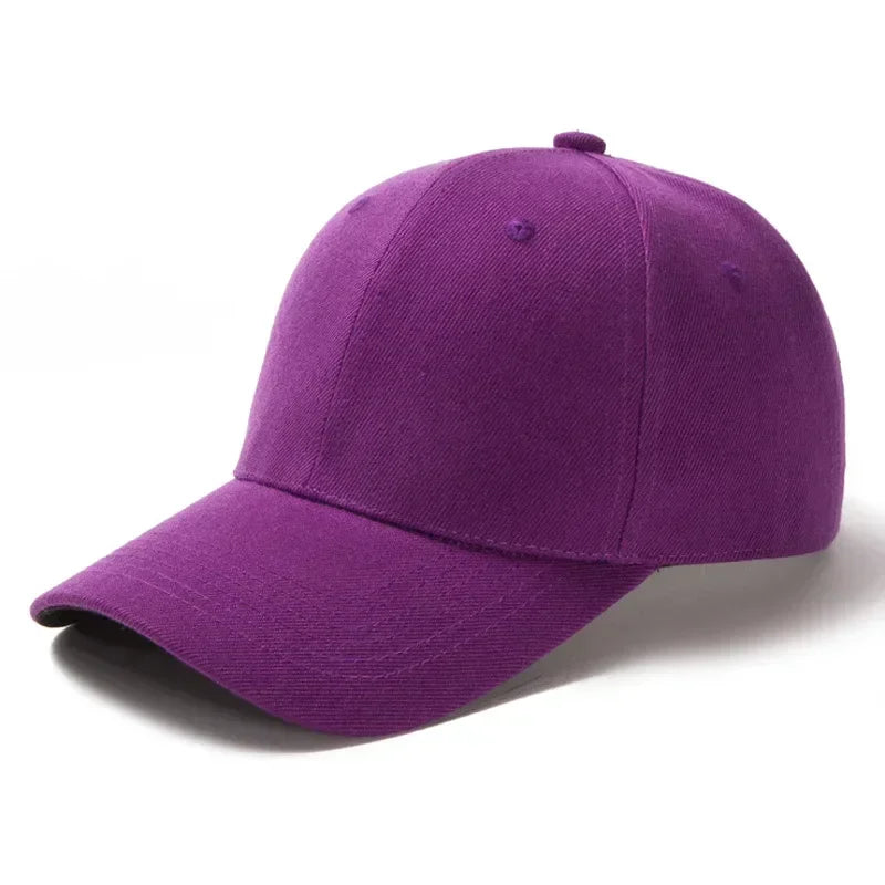 Solid Unisex Baseball Cap 6 Panel Men Caps Daily Women's