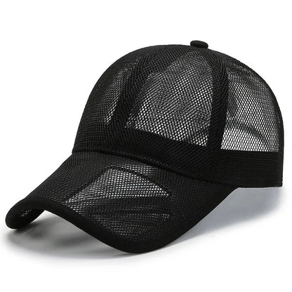 Summer Men Hat Openwork Brim Breathable Mesh Cap Baseball Hat