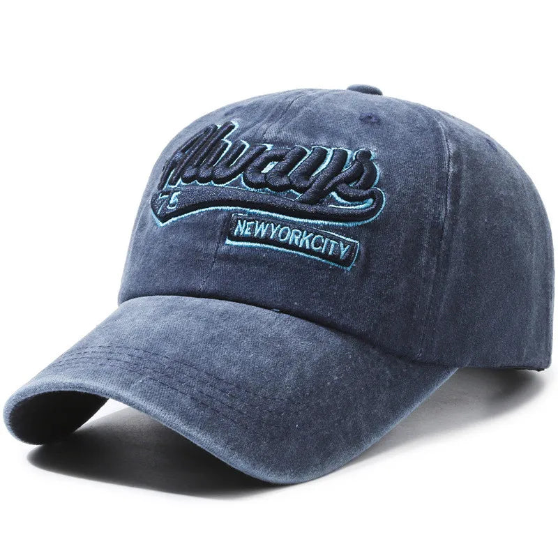 Retro Baseball Cap With 3D Embroidery “Always”