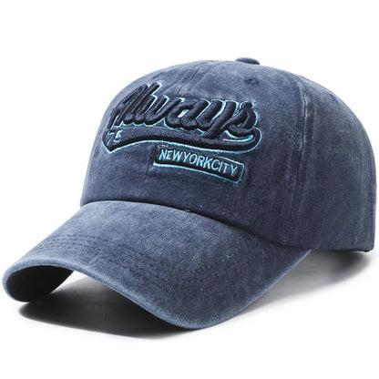 Retro Baseball Cap With 3D Embroidery “Always”