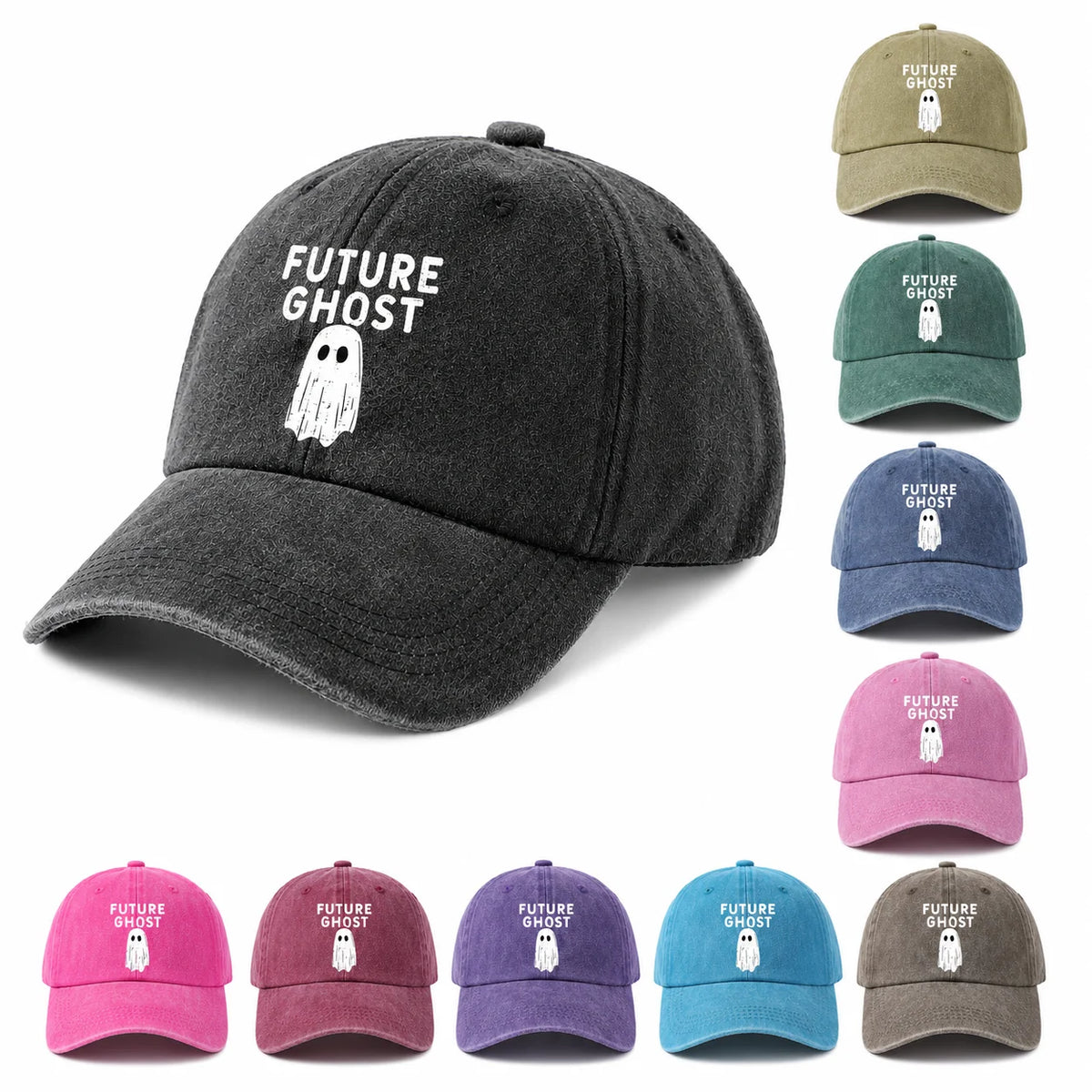 Future Ghost Halloween Graphic Baseball Cap