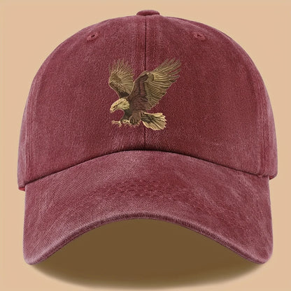 Eagle Print Baseball Cap Adjustable For Both Men And Women