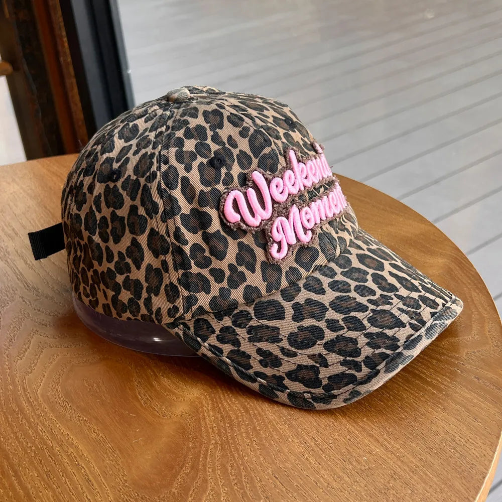Retro Leopard Print Fisherman Hat Baseball Cap