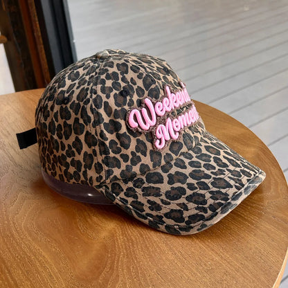 Retro Leopard Print Fisherman Hat Baseball Cap