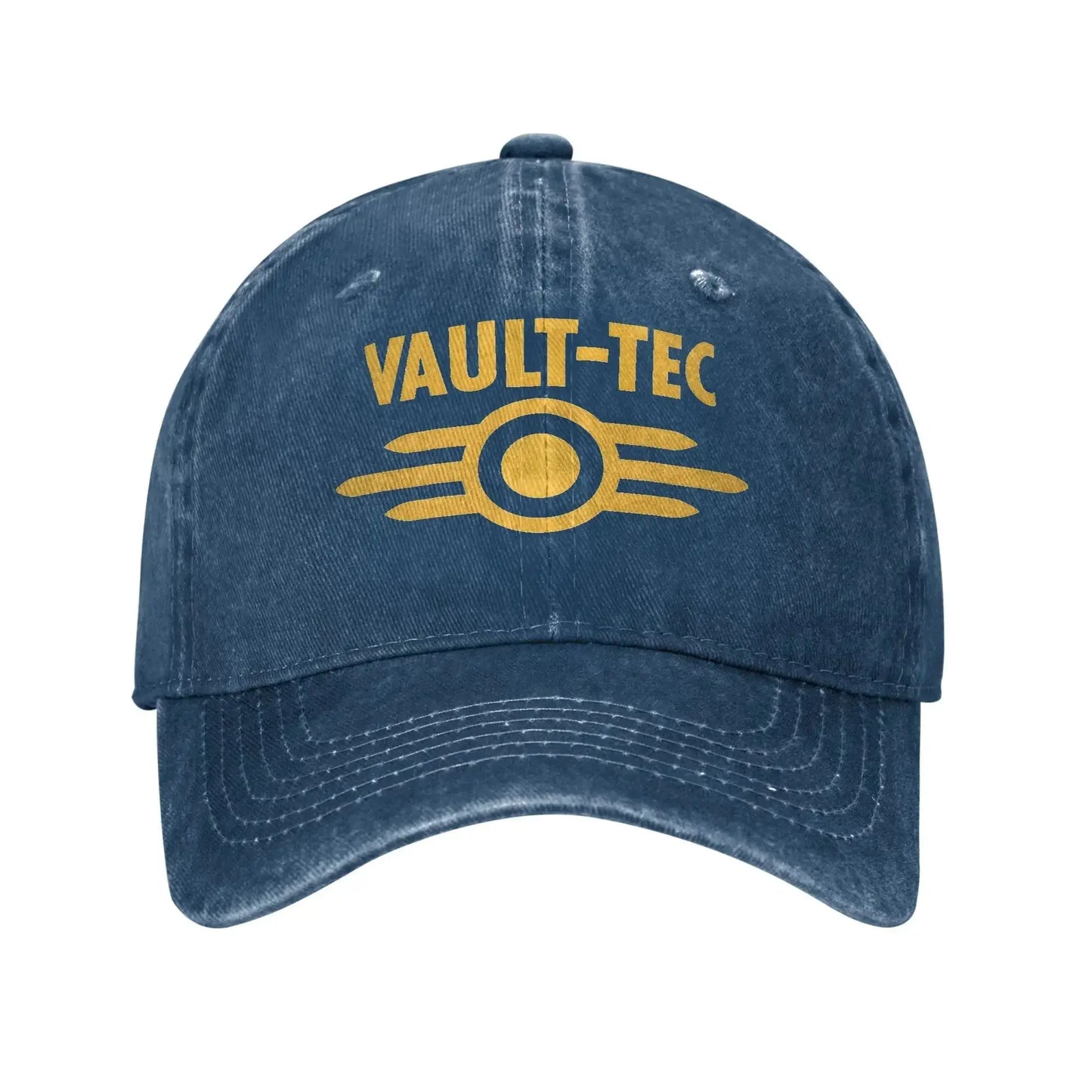 Vault Tec Washed Baseball Cap Logo Stylish Sun Trucker Hat Summer Men Women