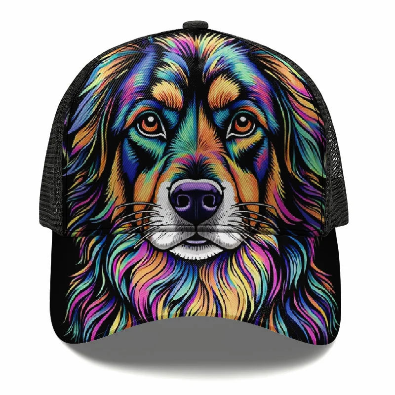 Atlas Mountain Dog Aidi Custom Flat Brim Cap Sun Hat Baseball Hat
