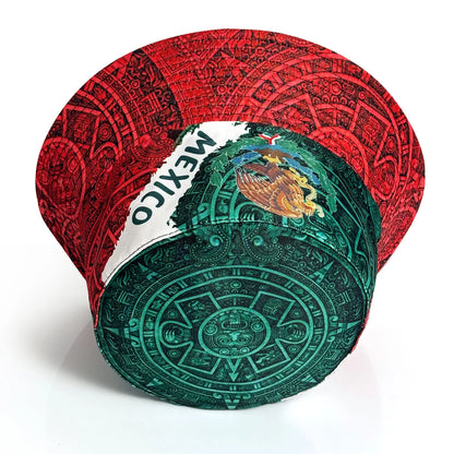 Mexican Flag Emblem Printed Bucket Hat