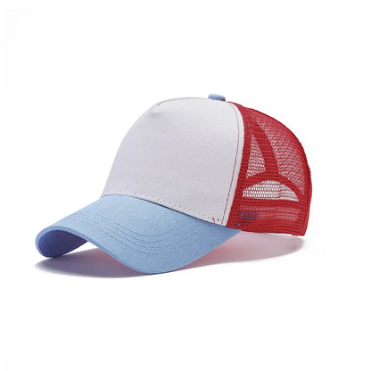 5 Pane Mesh Baseball Cap Adult Hip Hop Curved Snapback Hats