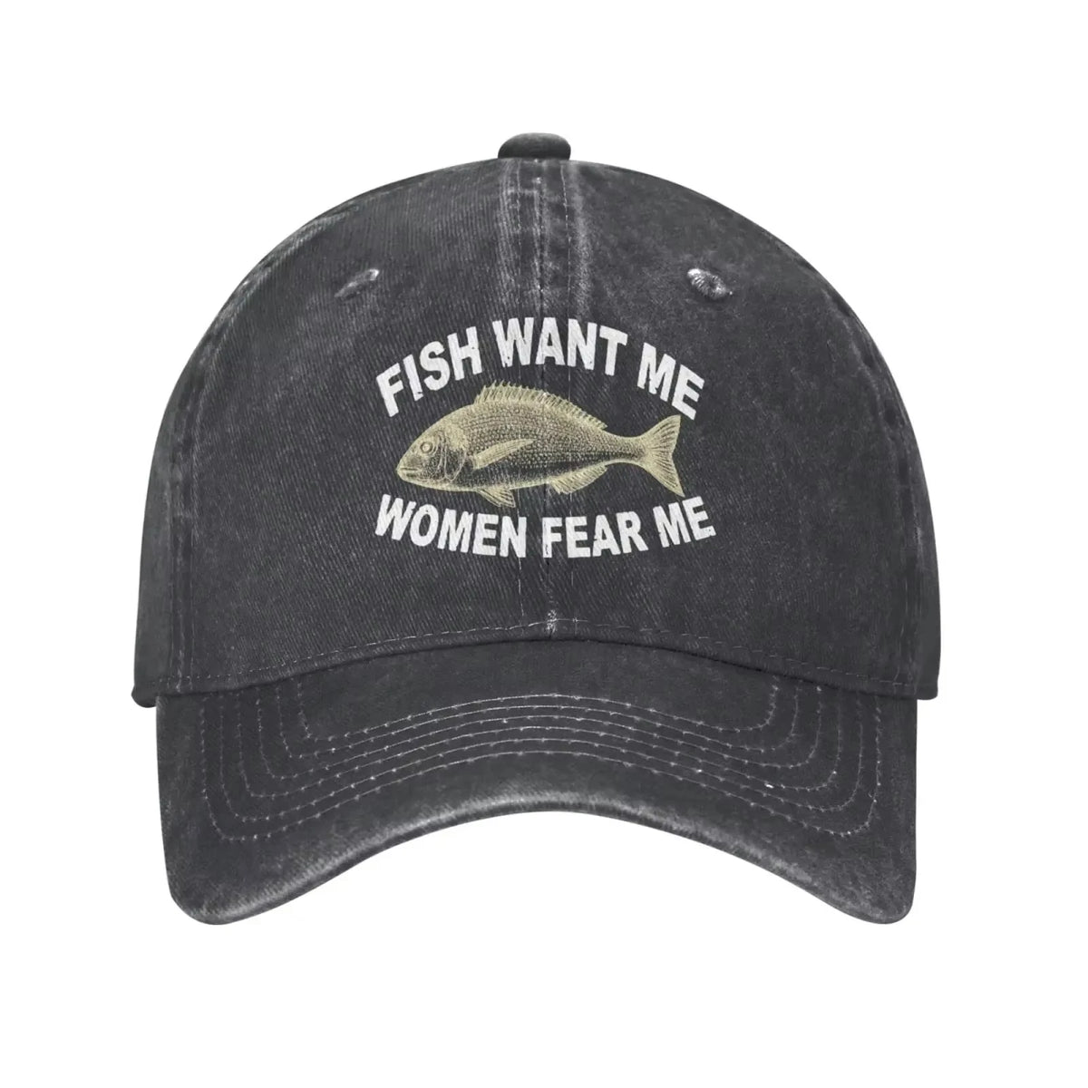 Women Want Me Fishes Fear Me Baseball Cap