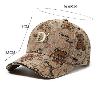 Fashion Cartoon Bear Baseball Cap Casual Sun Hat