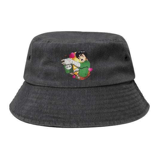 Spring Picnic Headwear Rock Lee Washed Denim Bucket Hats