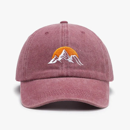 Unisex Embroidered Sunset Baseball Hat
