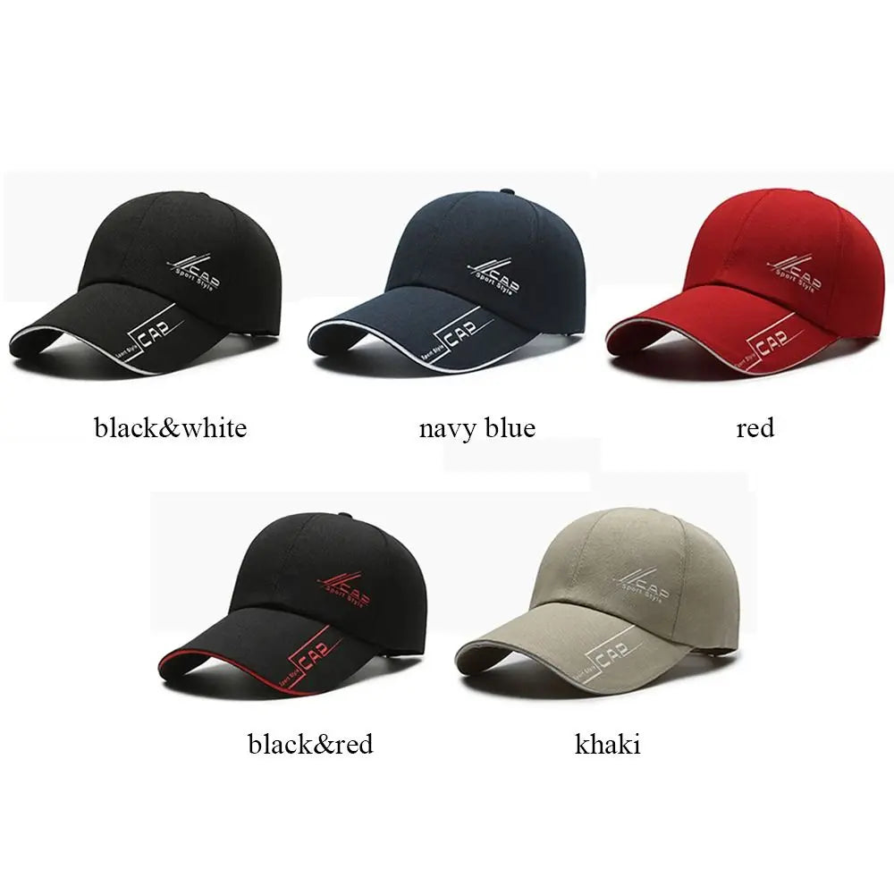 Fashion Adjustable Baseball Cap Long Brimmed Solid Color Sun Hat Versatile Men Women