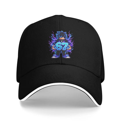 Meme 67 Six Seven 6 7 Steal a Brainrot Los 67 Baseball Caps