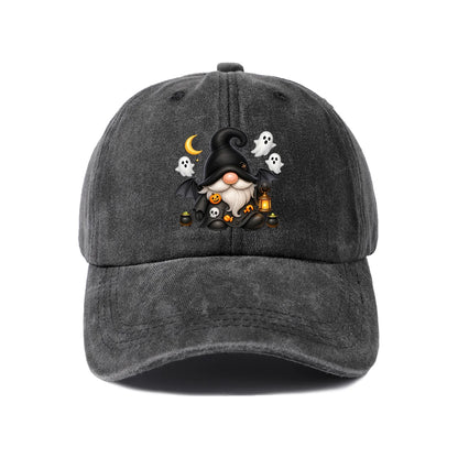 Vintage Washed Witch Gnome Ghost Graphic Baseball Cap