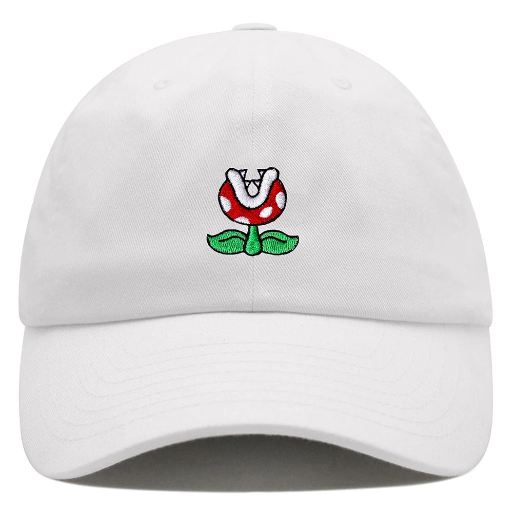 Piranha Plant Dad Hat Embroidered Cartoon Cute Mushroom Baseball Cap