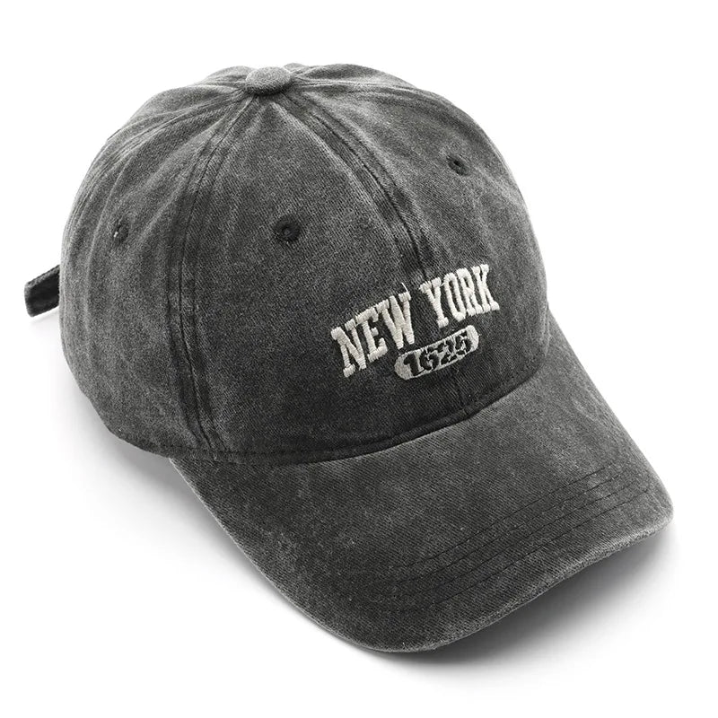 Retro New York Embroidery Baseball Caps for Men Women Vintage