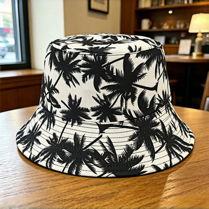 Hawaii Coconut Tree Wide-Brimmed Stylish Classic Bucket Hat