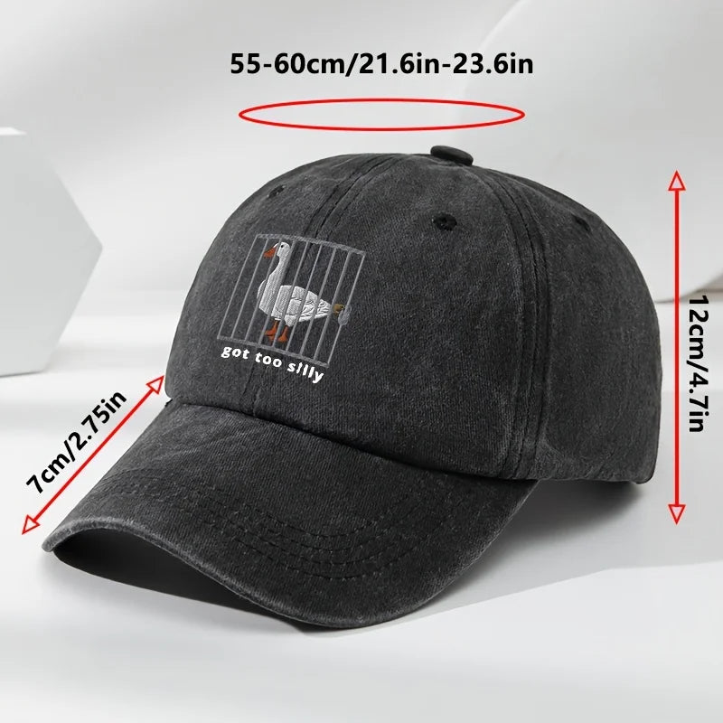 Interesting Goose Iron Cage Print Baseball Cap