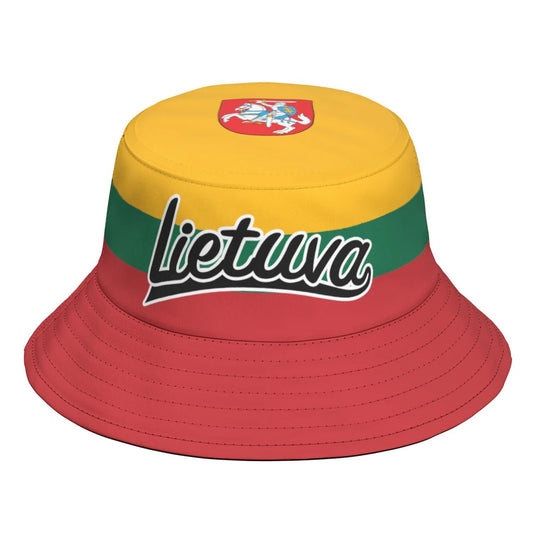 Lithuania Fisherman Hats Custom Name Team Lithuanian Logo Bucket Cap