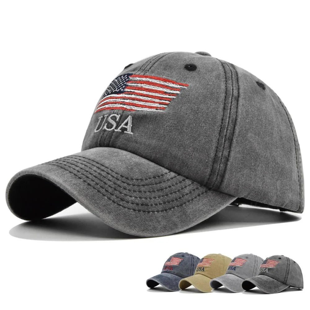 Unisex Tactical Military Baseball Cap Fashion Cotton USA American Flag For Men Women