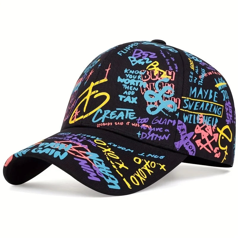 Fashion Graffiti Printing Baseball Cap Outdoor Cotton Casquatte Hat Men Women