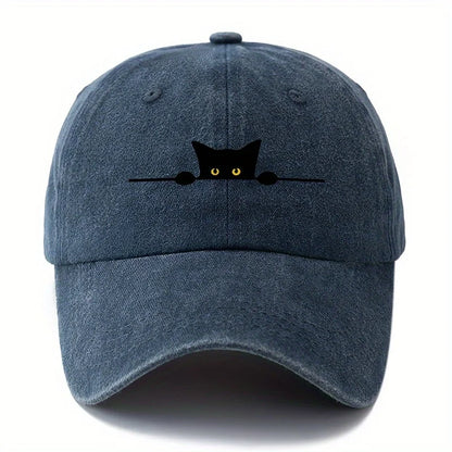 Cartoon Cat Printed Baseball Cap