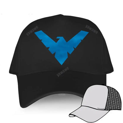 Nightwing-Batman Geïnspireerd Logo Embleem Robin Gray Teens Baseball Cap