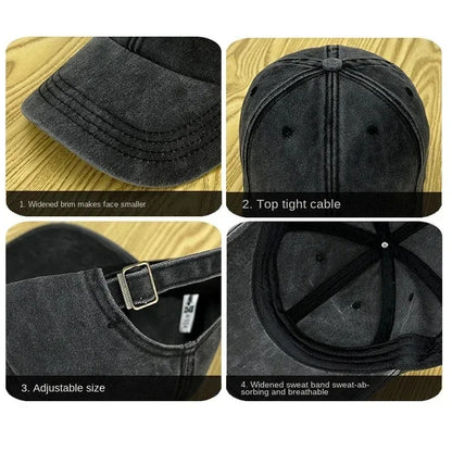 Girl Printed Baseball Cap Unisex Vintage Wash Sun Hat