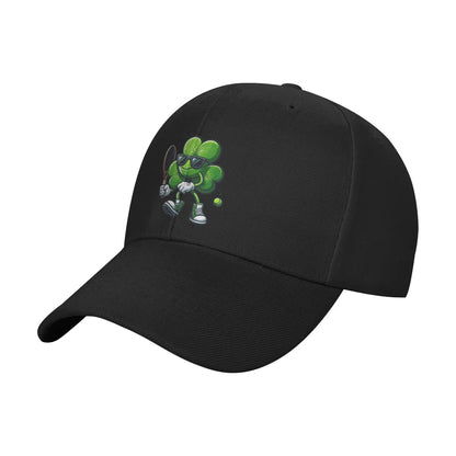 Tennis Player St Patricks Day Shamrock Clover Irish Prid Sun Baseball Cap