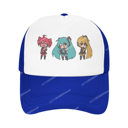 Kasane Teto Vocaloid Triple Baka Chibis Mesh Baseball Caps