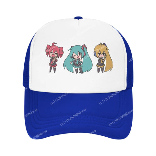 Kasane Teto Vocaloid Triple Baka Chibis Mesh Baseball Caps