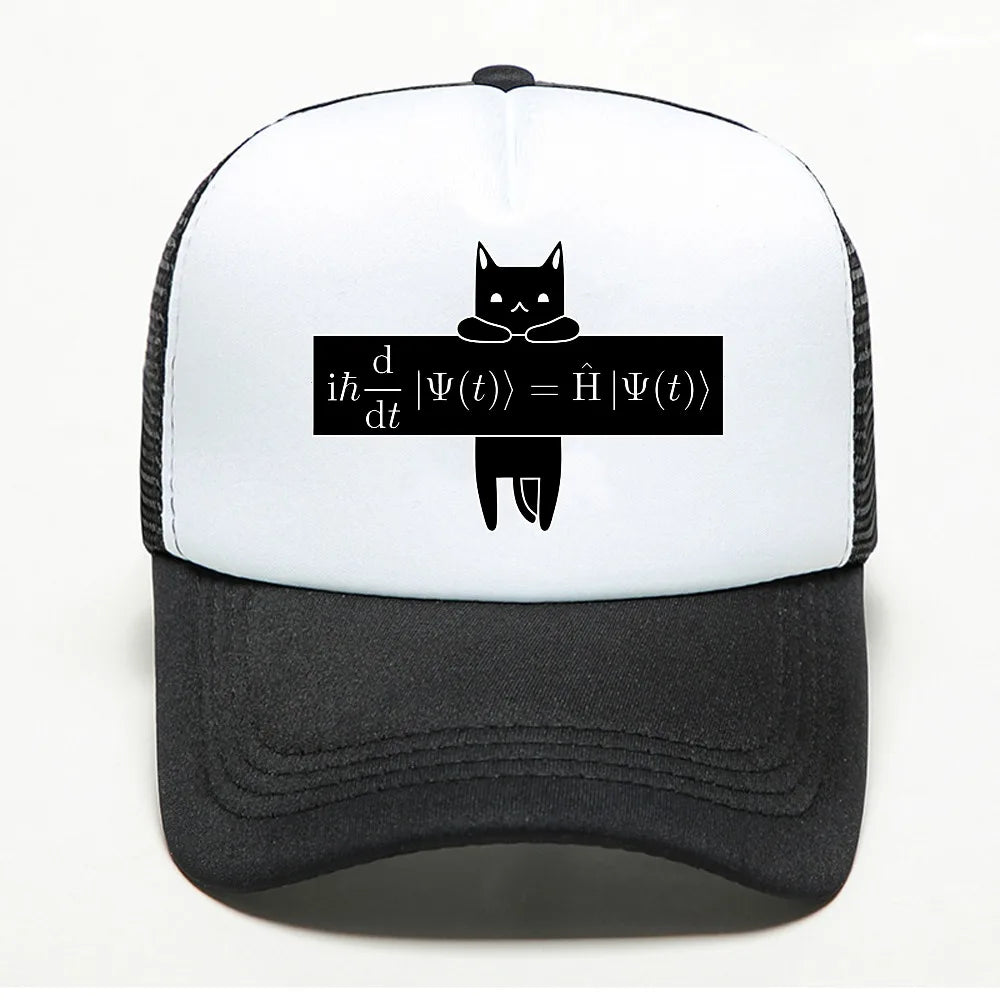 Quantum Mechanics Cat Baseball Cap