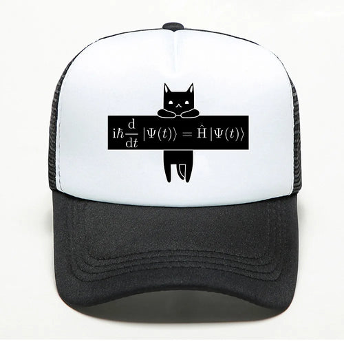 Quantum Mechanics Cat Baseball Cap