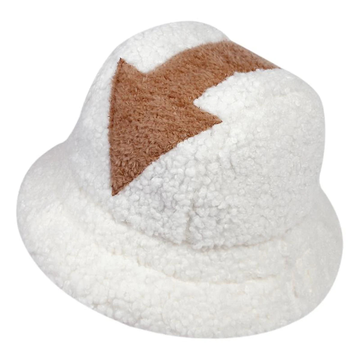 Unisex Arrow Style Personality Lambhair Bucket Hats Warm Fishermen Caps