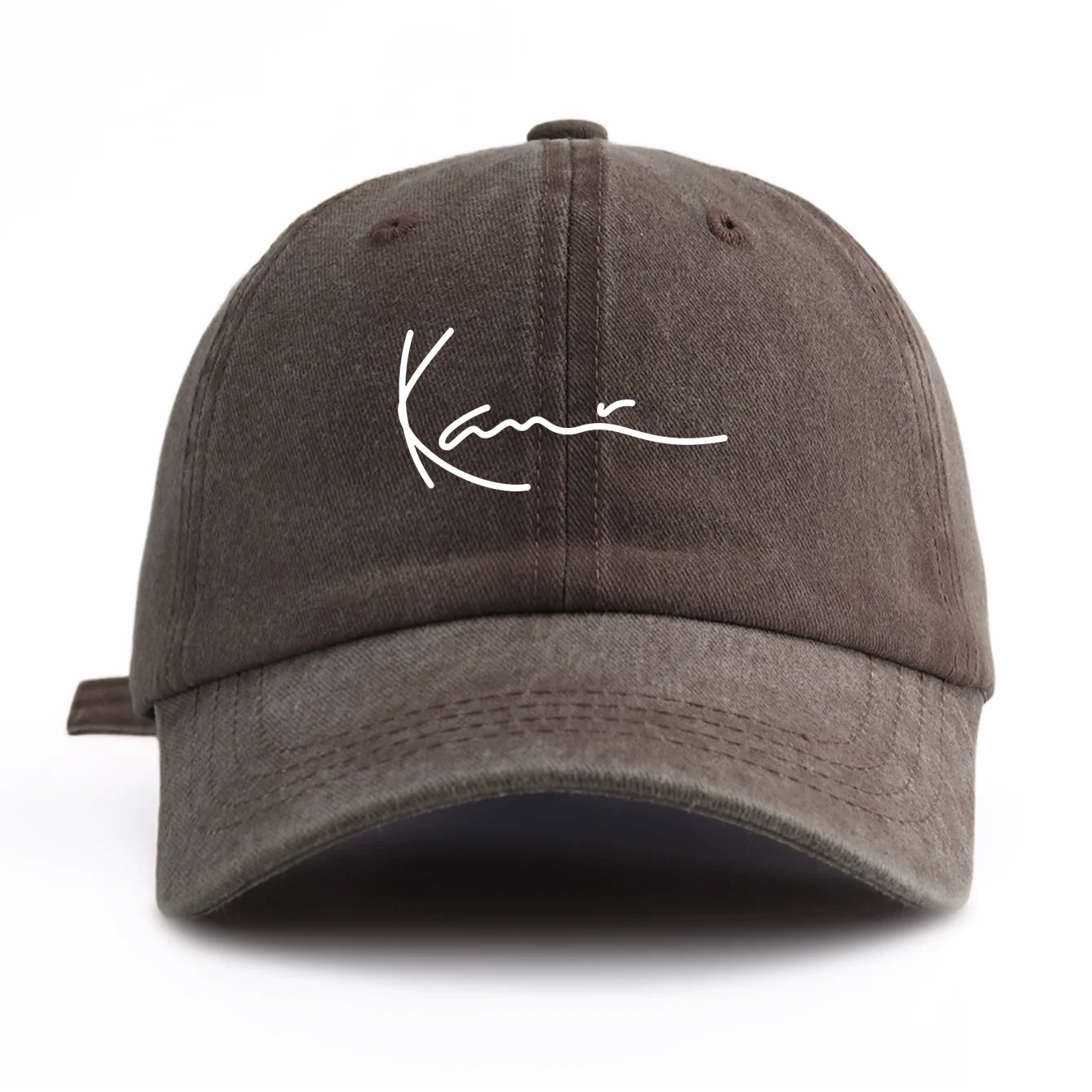 K Print Washed Baseball Cap For Adults