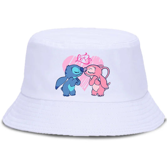 Lilo Stitch Parent-child Bucket Hat Summer Panama Bucket Cap Women Men
