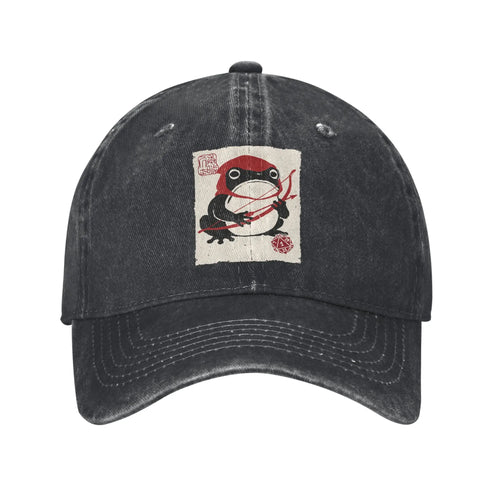 NAT 1 DND Board Games Ranger Japanese Grumpy Frog Casual Baseball Cap