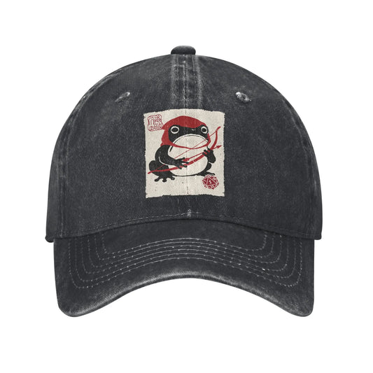 NAT 1 DND Board Games Ranger Japanese Grumpy Frog Casual Baseball Cap