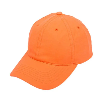 Baseball Unisex Athletic Low Plain Fluorescent Solid Color Hat Dropship