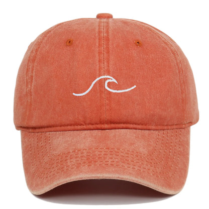Wave Pattern Embroidered Baseball Cap